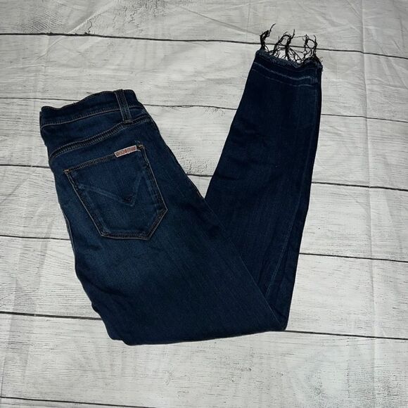 Hudson Jeans Nico Mid Crop Skinny Denim Jeans Released Hem Stretch sz 25 READ - Picture 1 of 7